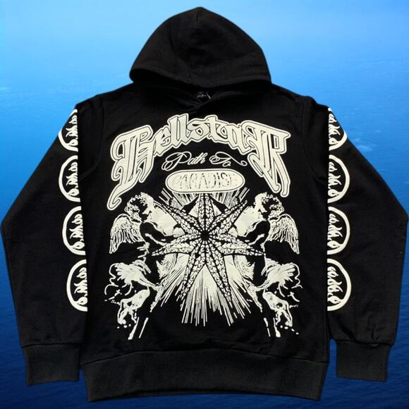 Men's Black Hellstar Hoodie - Picture 1 of 7